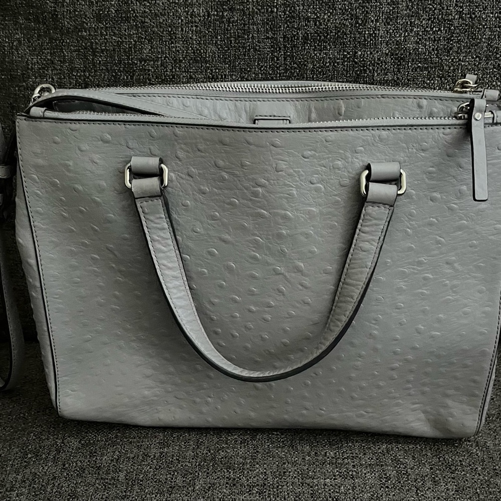 Kate Spade NY Bristol Drive Loden Ostrich Bag - Picture 3 of 11
